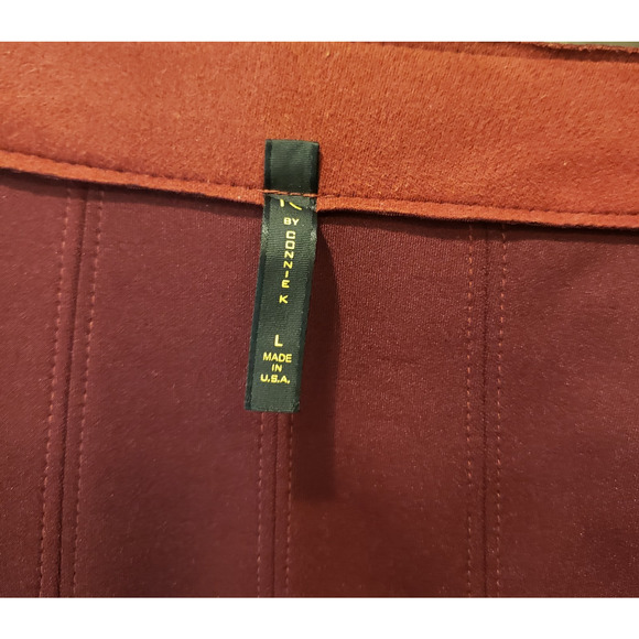 IC By Connie K Womens Microfiber Faux Suede Open Jacket Large Lagenlook Artsy - Picture 7 of 8